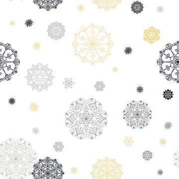 Seamless winter pattern with snowflakes Stock Illustration