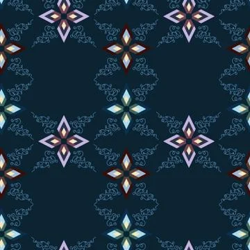 Seamless winter pattern with snowflakes Illustrazione stock