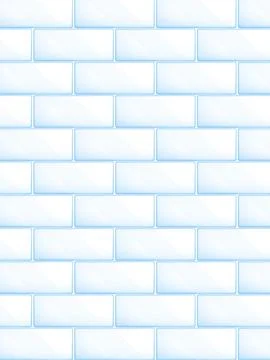 Seamless winter pattern, transparent ice wall. Illustration
