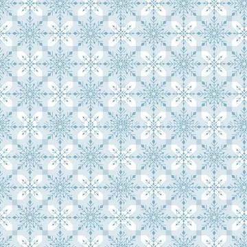Seamless Winter Snow Flakes Background Pattern Stock Illustration