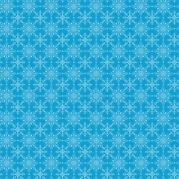 Seamless Winter Snow Flakes Background Stock Illustration