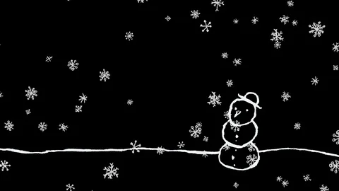 Seamless Winter Themed Background Stock Footage 96433377