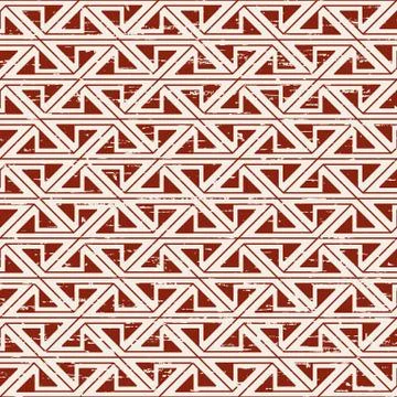 Seamless worn out aboriginal triangle geometry pattern background Illustrazione stock