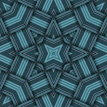 Seamless woven star pattern of stripes and lines. Square abstract pattern. Stock Photos