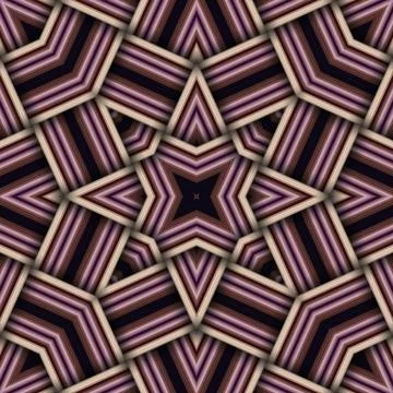 Seamless woven star pattern of stripes and lines. Square abstract pattern. Stock Photos