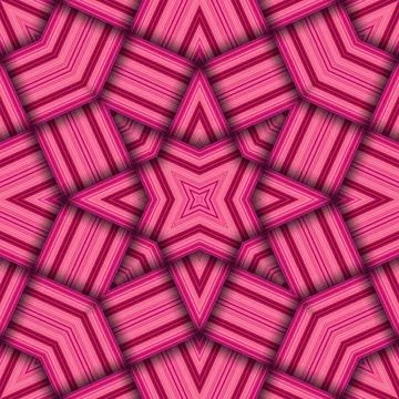 Seamless woven star pattern of stripes and lines. Square abstract pattern. Stock Photos