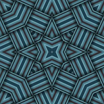 Seamless woven star pattern of stripes and lines. Square abstract pattern. Stock Photos