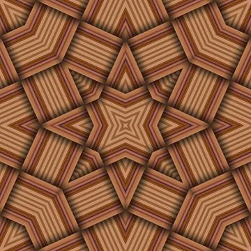 Seamless woven star pattern of stripes and lines. Square abstract pattern. Stock Photos