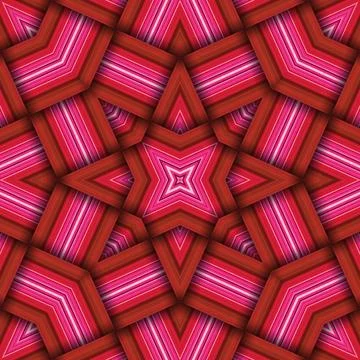 Seamless woven star pattern of stripes and lines. Square abstract pattern. Stock Photos