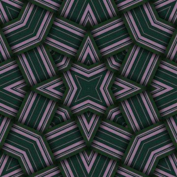 Seamless woven star pattern of stripes and lines. Square abstract pattern. Stock Photos
