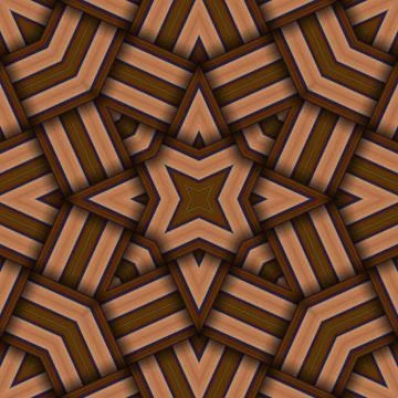 Seamless woven star pattern of stripes and lines. Square abstract pattern. Stock Photos