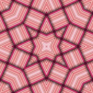 Seamless woven star pattern of stripes and lines. Square abstract pattern. Stock Photos