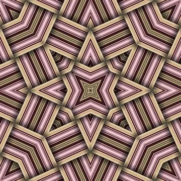 Seamless woven star pattern of stripes and lines. Square abstract pattern. Stock Photos
