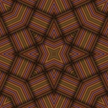 Seamless woven star pattern of stripes and lines. Square abstract pattern. Stock Photos