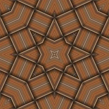 Seamless woven star pattern of stripes and lines. Square abstract pattern. Stock Photos