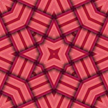Seamless woven star pattern of stripes and lines. Square abstract pattern. Stock Photos