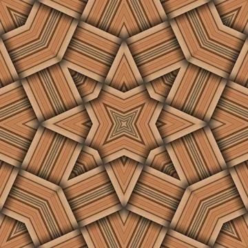 Seamless woven star pattern of stripes and lines. Square abstract pattern. Stock Photos
