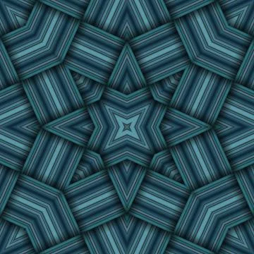 Seamless woven star pattern of stripes and lines. Square abstract pattern. Stock Photos