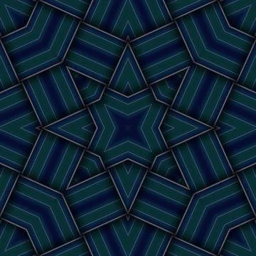 Seamless woven star pattern of stripes and lines. Square abstract pattern. Stock Photos
