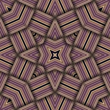 Seamless woven star pattern of stripes and lines. Square abstract pattern. Stock Photos