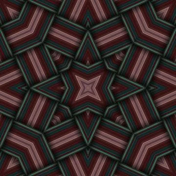 Seamless woven star pattern of stripes and lines. Square abstract pattern. Stock Photos