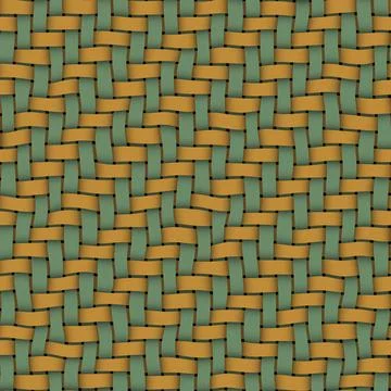 Seamless woven texture with diagonal cross stripes pattern, green and brown back Stock Photos