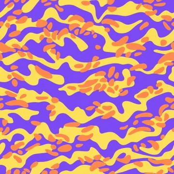 Seamless yellow and purple pattern Stock Illustration