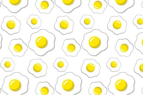 Seamless Yellow Egg Pattern for Food and Kitchen Design Stock Illustration