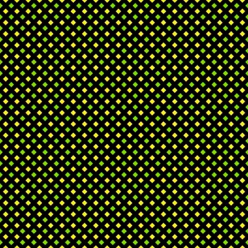 Seamless yellow green boxes pattern on black base Stock-Illustration