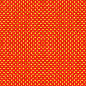 Seamless yellow green boxes pattern on red base Stock Illustration