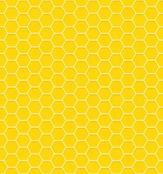 Seamless yellow honeycomb geometric pattern Stock Illustration