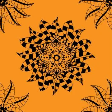 Seamless yellow pattern. Illustrazione stock