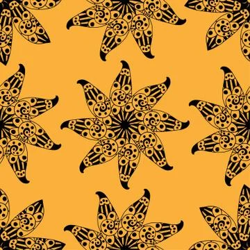 Seamless yellow pattern. Stock Illustration