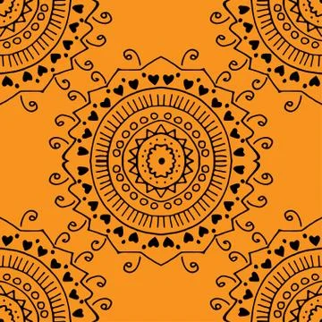 Seamless yellow pattern. Stock Illustration