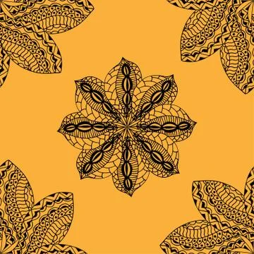 Seamless yellow pattern. Illustrazione stock