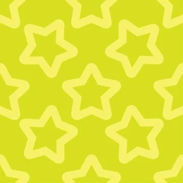 Seamless yellow pattern with stars. Stock Illustration