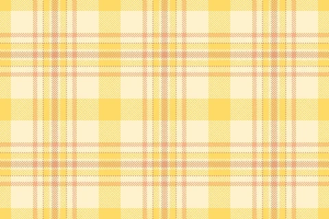 Seamless yellow plaid pattern. Tartan design great for backgrounds, fashion p Illustrazione stock