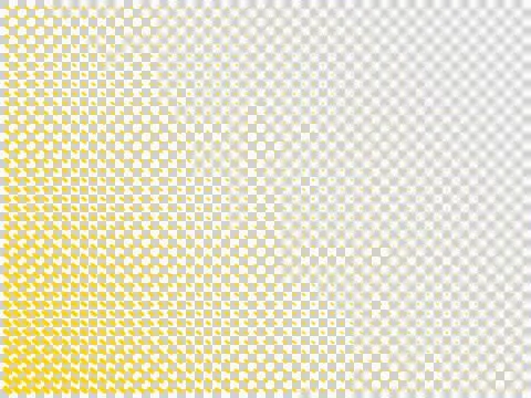 Seamless Yellow Polka Dot Pattern on Transparent Background Stock Illustration
