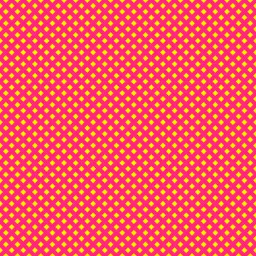 Seamless yellow small square boxes on pink background Illustrazione stock