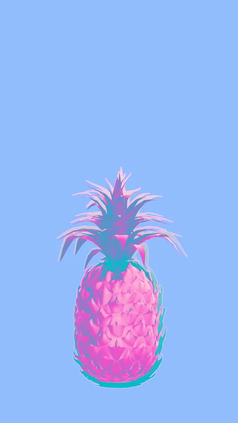 Seamless young vertical video of cartoon style pineapples with pastel colors Stock Footage 340280548