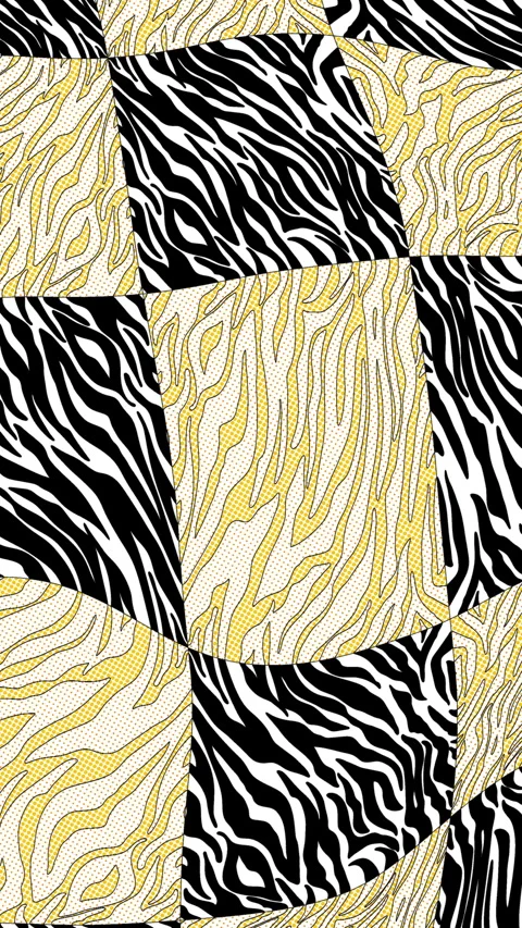 Seamless young vertical video of psychedelic zebra print with duotono colors.Art Stock Footage 306314190