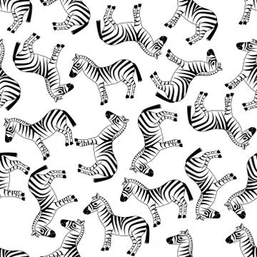 Seamless zebra pattern Stock Illustration