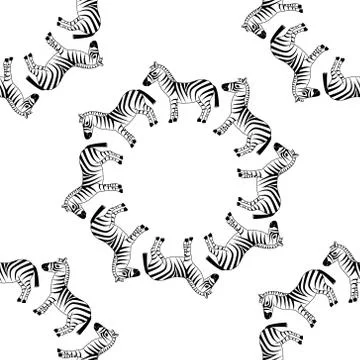 Seamless zebra pattern Stock Illustration
