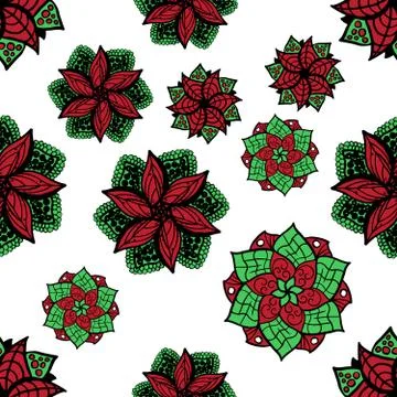 Seamless zen doodle mandala vector background for art. EPS10 Illustrazione stock