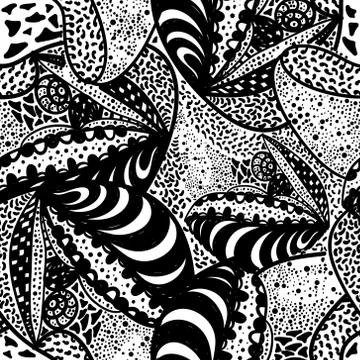 Seamless zentangle design Stock Illustration