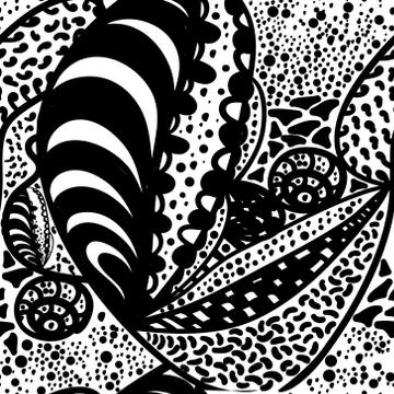 Seamless zentangle doodle Stock Illustration