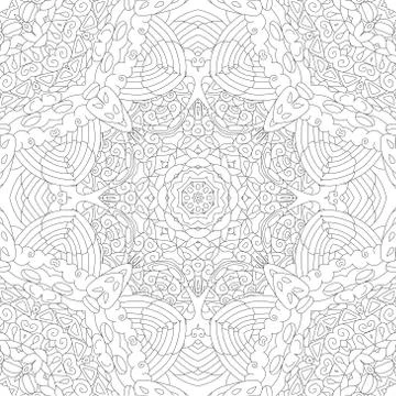 Seamless zentangle pattern. Decorative unusual square ornaments. Stock Illustration