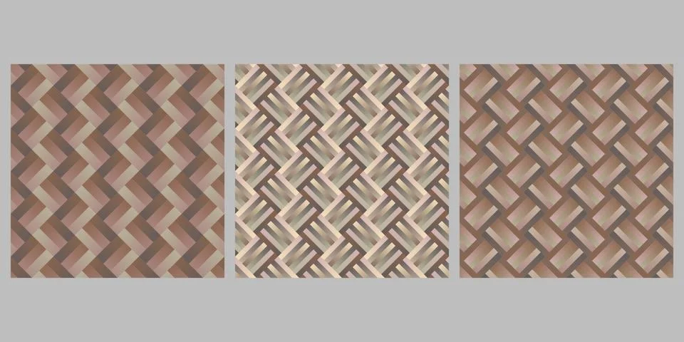 Seamless zig-zag stripe pattern background set - abstract vector designs Stock Illustration