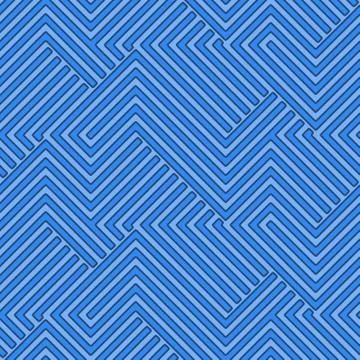 Seamless zigzag geometric texture pattern vector for decoration. Blue monochrome Stock Illustration