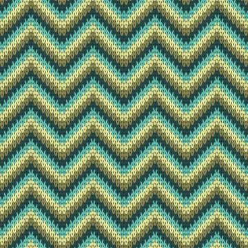 Seamless Zigzag knitting pattern Stock Illustration